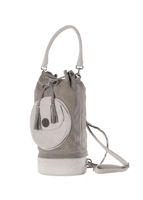 Genie Round changeable Calf Suede, Ivory, Sand